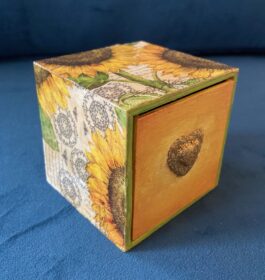 Sunflower Decoupage Drawer Box