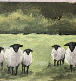 Sheep Family in Meadow #3 – Print