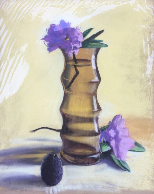 "Rhododendron and Avocado" Original Pastel by Shawn Dell Joyce