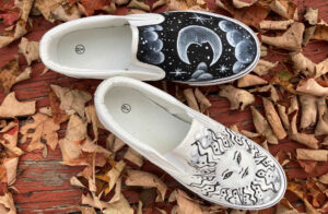 Hand-painted Sun & Moon Sneakers